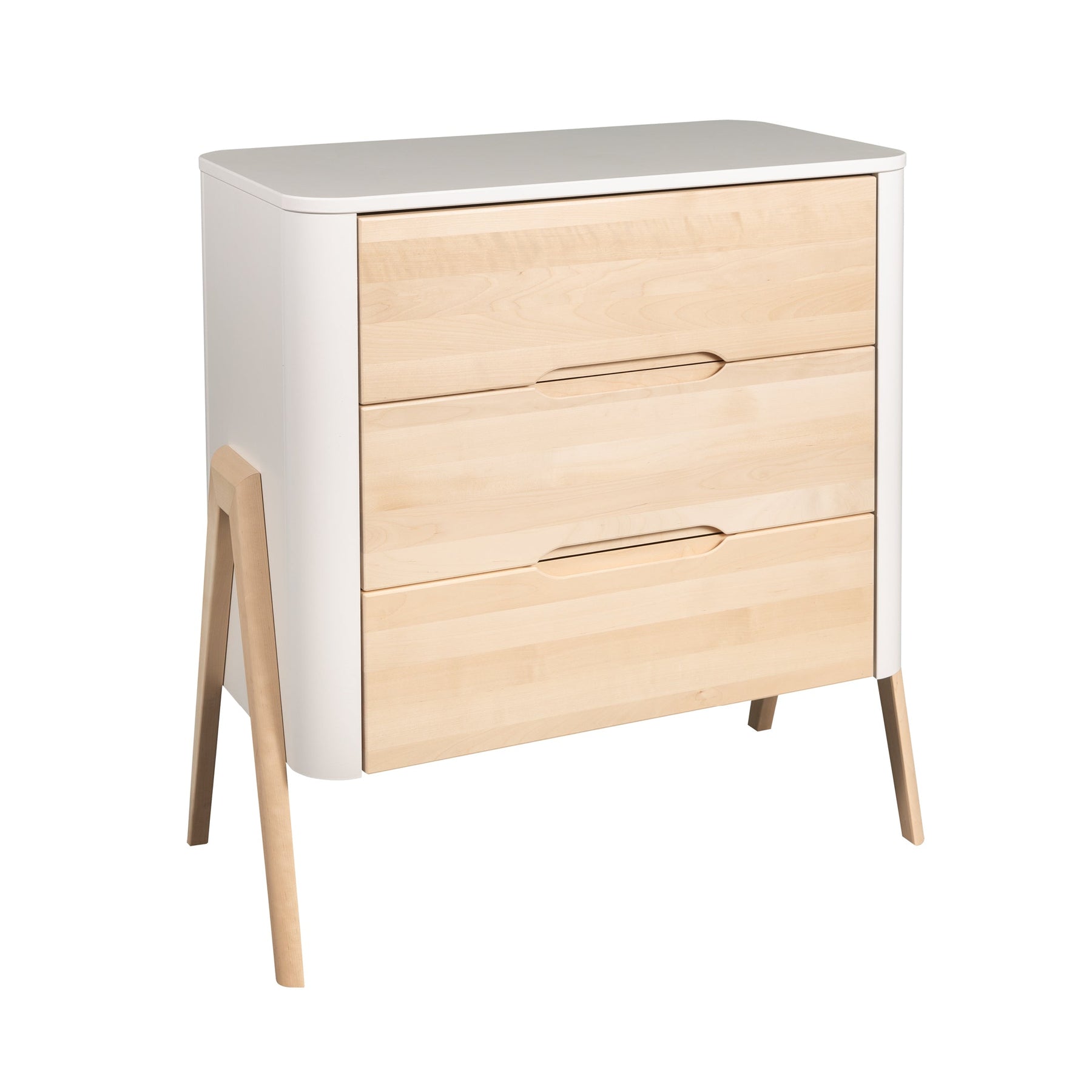 Torsten chest of drawers. WHITE / NATURE. Assembled