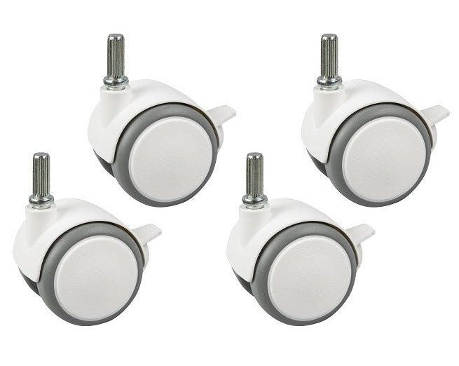 Hjul | 4-pack | vit/grå |